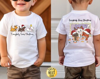 Aristocats Christmas Youth Shirt, Marie Toulouse Berlioz Kitten Friends
