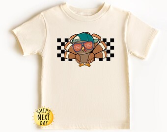 Cool Turkey Toddler Shirt, Thanksgiving Dinner Shirt