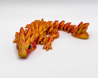 Get Your Fidget On with this Adorable 3D Printed Gemstone Baby Dragon - Poseable and Precious!