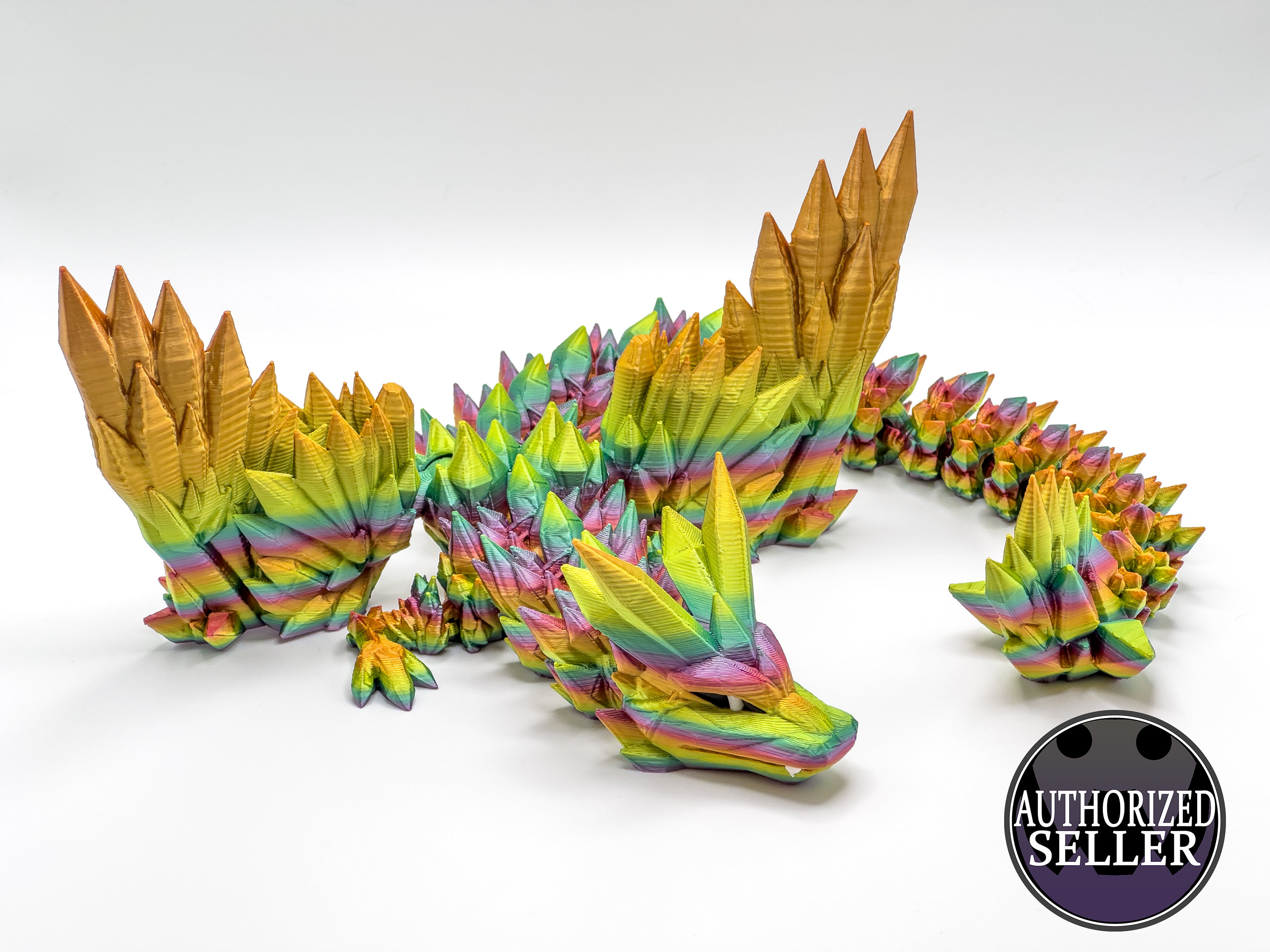 Enchanting Winged Crystal Dragon Figurines - Available in Multiple Colors and Sizes