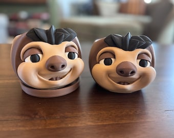 3D Printed Sloth Head Planter Pot!