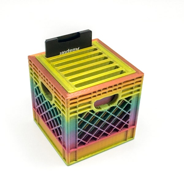 SD Card Holder Mini Crate - Mini Brands - Compact Storage Organizer for Desk - Office Gift