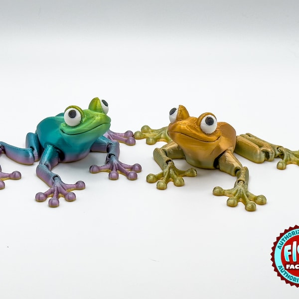 Leap into Fun with Our 3D Printed Articulating Frog - Multiple Sizes and Colors Available!