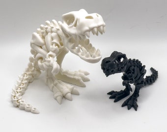 3D Printed Articulated Skeleton T-Rex: Dinosaur Decor