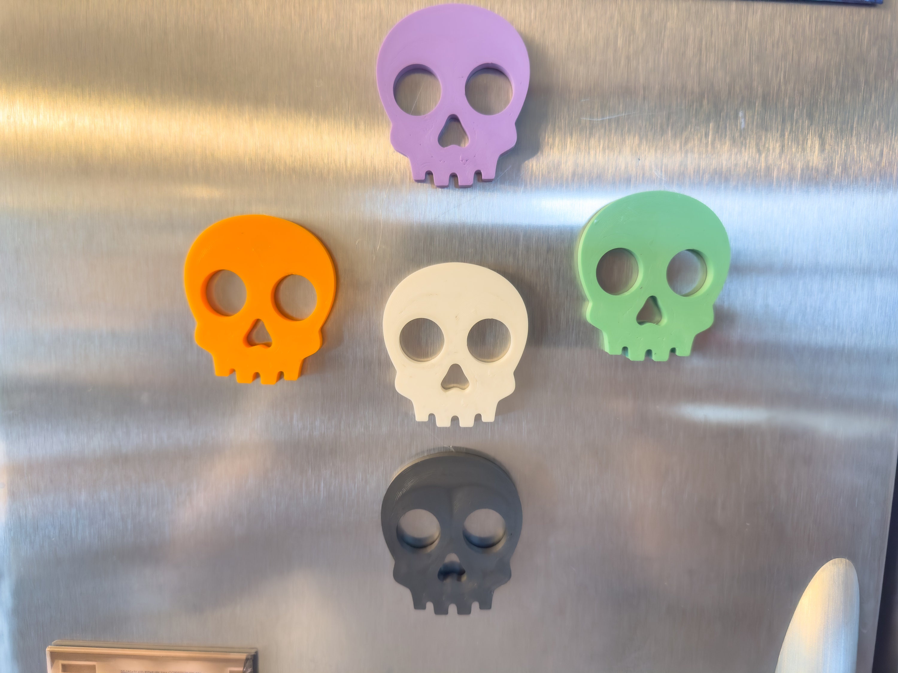 Spooky and Playful 3D Printed Skull Magnet - Halloween Decor and Fridge ...
