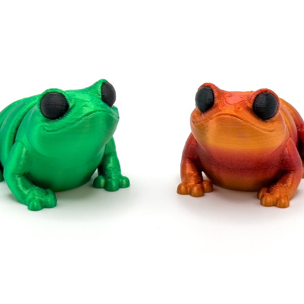 Playful 3D Printed Tiny Frogs - Multiple Colors Available - Perfect for Frog Lovers!