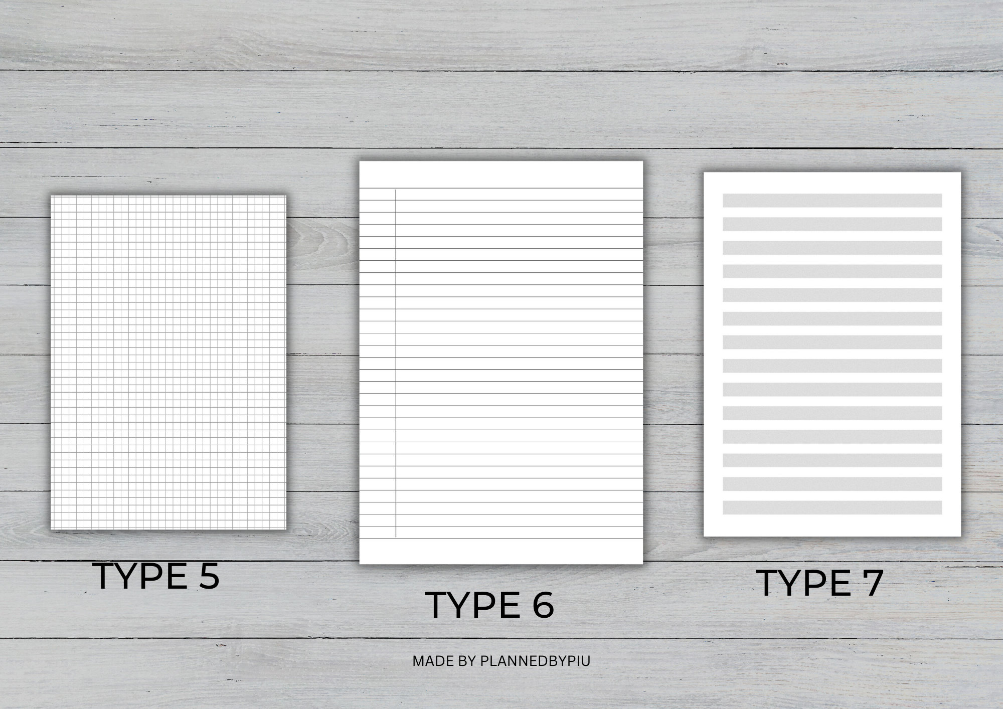 PDF Notebook Pages Printable Bundle, Grid, Line, Dot Paper, Note-taking ...
