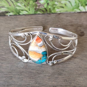 Oyster Copper Turquoise Bangle, Women Bangle, 925 Silver Bangle, Handmade Bangle, Natural Turquoise, Gemstone Bangle, Statement Bangle******