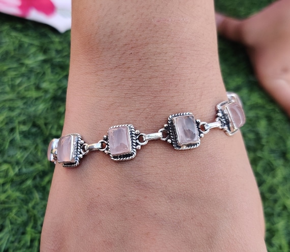 Rose Quartz and Cubic Zirconia Cuff Bracelet Rose Gold-plated Sterling Silver Rose Quartz and Cubic Zirconia Cuff Bracelet Rose Gold-plated Sterling Silver