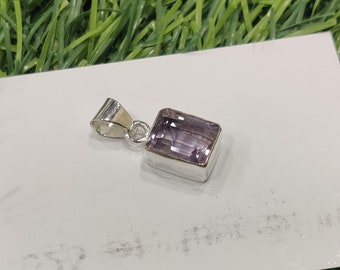 Amethyst Gemstone Pendant 925 Sterling Silver  Women's Necklace Jewelry