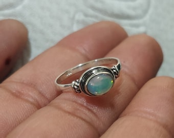 Ethiopian Opal Ring Solid 925 sterling silver ring Handmade Ring Designer ring  Amazing Ring Gift Jewelry