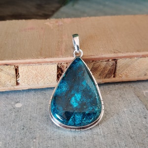 Beautiful Shattuckite Pendant 925 Sterling Silver Pendant Shattuckite Gemstone Pendant Handmade Pendant pendant for Women Gift for Her image 2