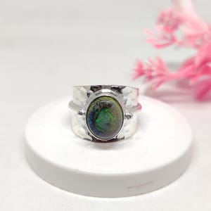 925 Sterling Silver Monarch Opal Gemstone Ring Statement Handmade Ring