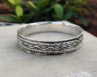 Sterling Silver Bangle, Spinner Bangle, Stackable Bangles, 925 Silver Bangle for Her/him, Handmade Bangles for Gift on Christmas