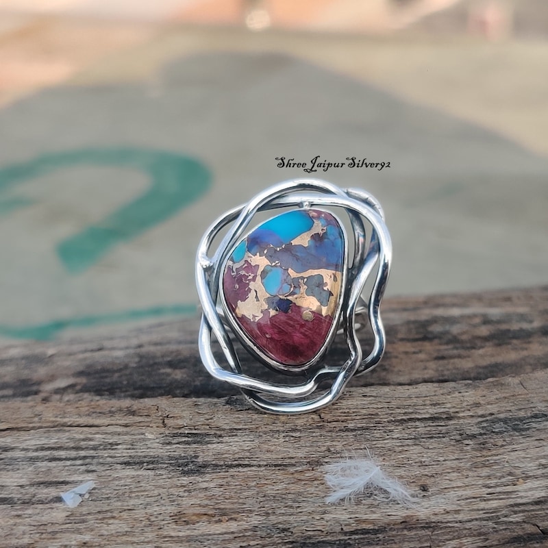 Top Tier Earrings - Pink Dahlia & Turquoise Stones