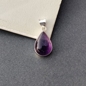 Natural Amethyst Star Pendant , 925 Sterling Silver Pendant , Handmade Pendant, Teardrop Amethyst Pendant, Simple Pendant , Gift for Her
