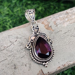 Natural Amethyst Pendent ! Lovely Birthstone ! Amethyst Gemstone ! Women Necklace ! Amethyst Jewelry ! Occasion Gift ! Beauty Amethyst !****