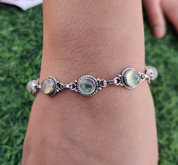 Bracciale In Gemma Turchese Etnico Fai Da Te Regolabile 8 G