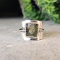 Moldavite Ring-Raw Moldavite Ring-Moldavite Sterling Silver Ring-Authentic Moldavite-Certified Moldavite-,925 Sterling Silver Ring Gift Item