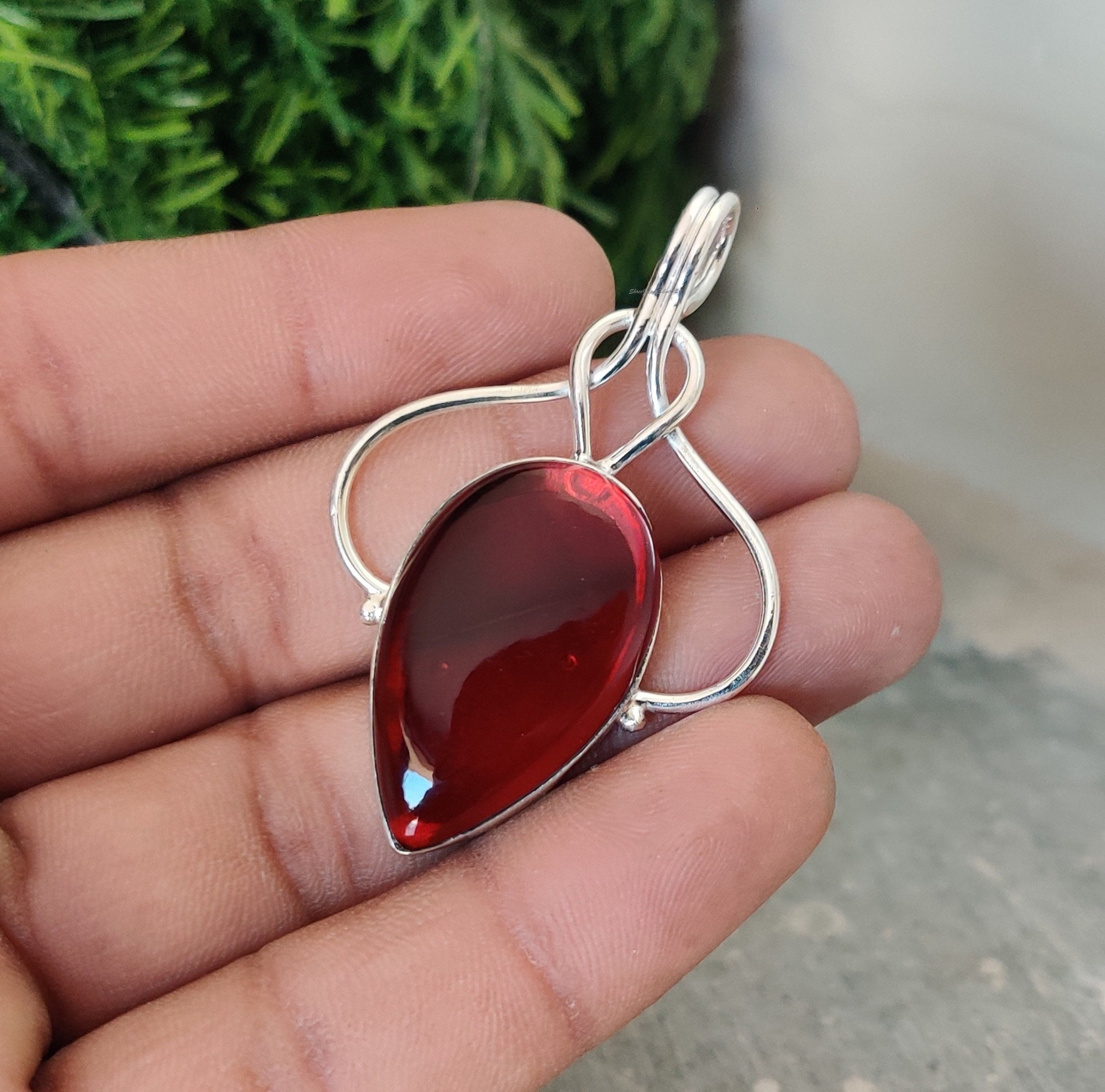 Red Pendant Necklace Etsy Singapore