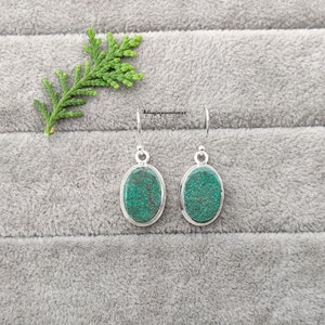 Natural Tibetan Turquoise Earrings,925Sterling Silver Earrings,Dangle Earrings, Fashionable Earrings,Women Jewelry,Christmas Earrings, SR109
