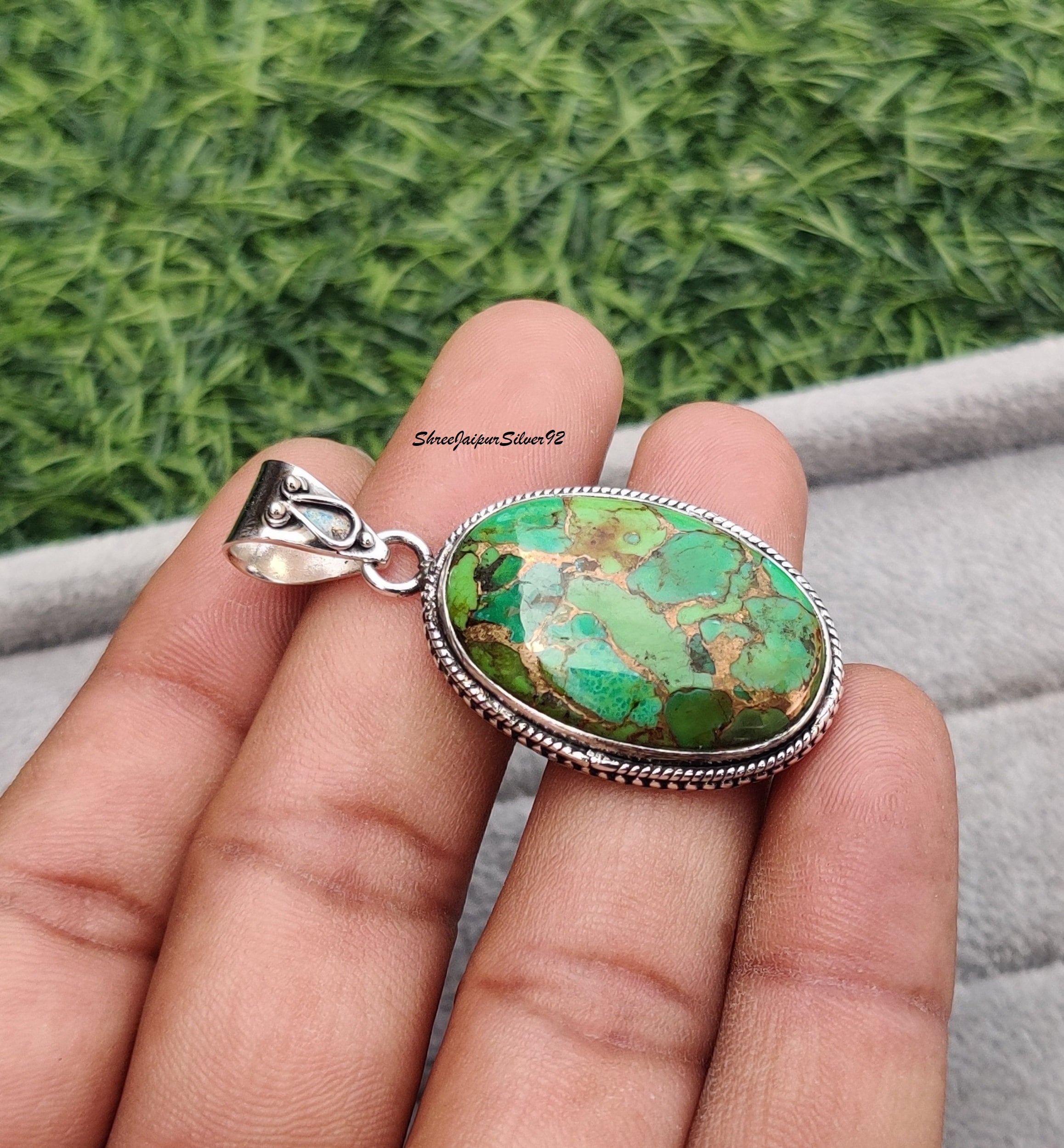 Green turquoise pendant deals