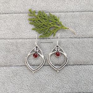 Carnelian Earrings, 925 Sterling Silver Earring, Handmade