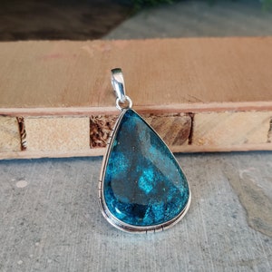 Beautiful Shattuckite Pendant 925 Sterling Silver Pendant Shattuckite Gemstone Pendant Handmade Pendant pendant for Women Gift for Her image 6