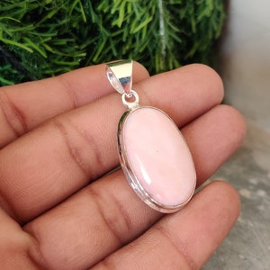 Rosa Opal Halskette - 925 Sterling Silber Halskette - Designer Antik Silber Anhänger Halskette - Hochzeitsschmuck - Weihnachtsgeschenk Für Gf