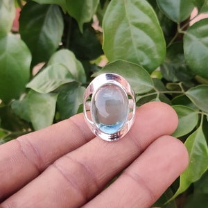 Aquamarine Ring, Handmade Ring, Statement Ring , 925 Sterling Silver Ring, Dainty Ring, Aquamarine Silver Ring, Bohemian Ring, Gift For Her