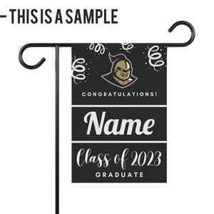 Custom Graduation Flag, Graduate Yard Sign, College Grad Flag, College Class of 2024 Grad Flag, Personalized College Yard Flag zdjęcie 2