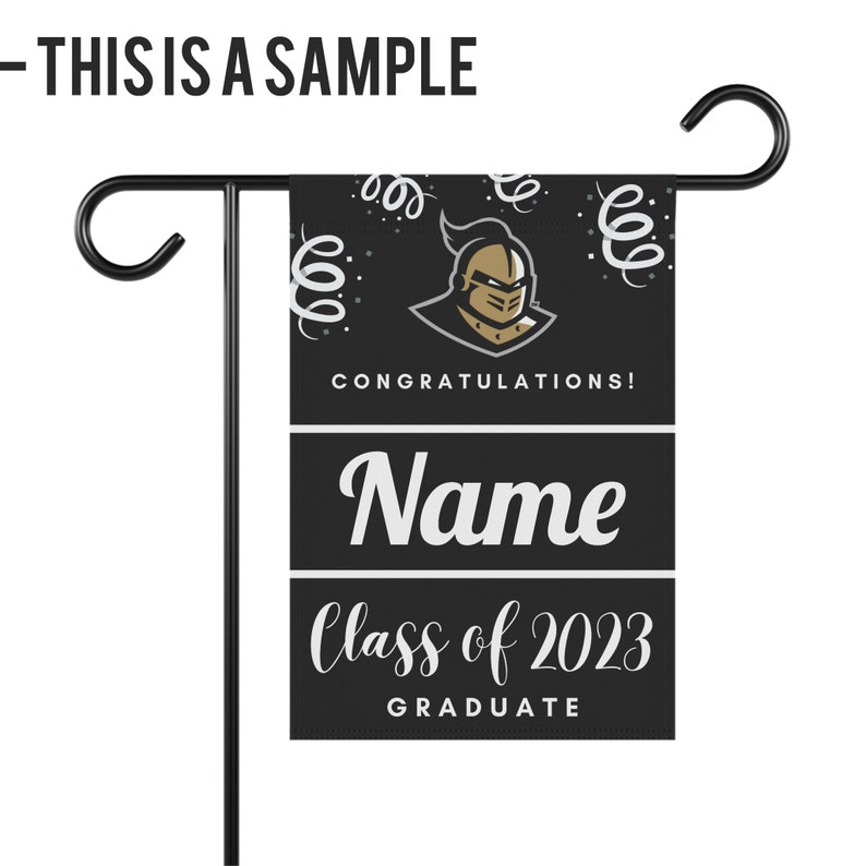 Custom Graduation Flag, Graduate Yard Sign, College Grad Flag, College Class of 2024 Grad Flag, Personalized College Yard Flag zdjęcie 2