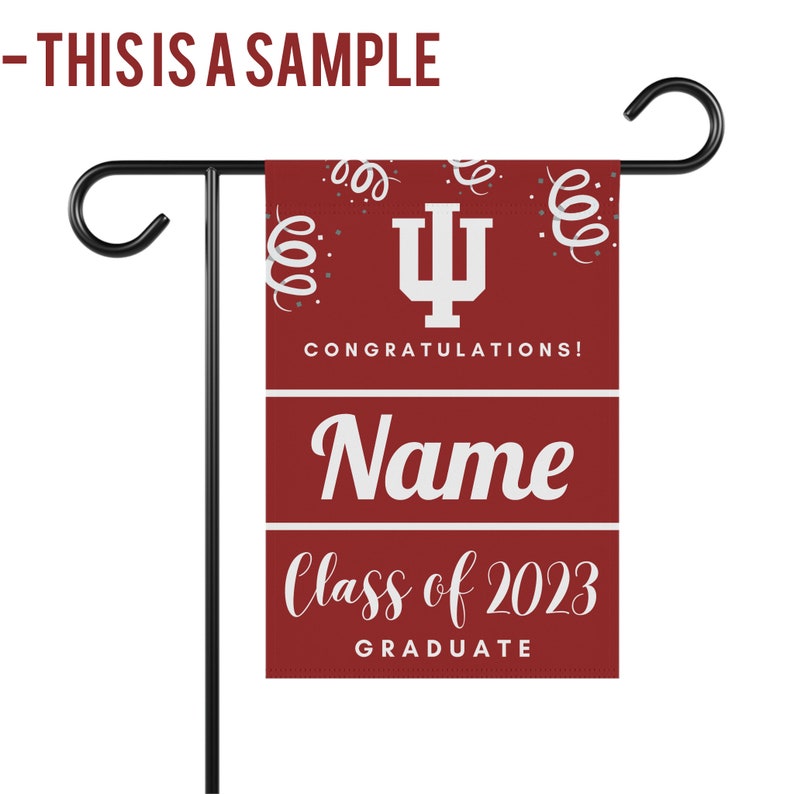 Custom Graduation Flag, Graduate Yard Sign, College Grad Flag, College Class of 2024 Grad Flag, Personalized College Yard Flag zdjęcie 3