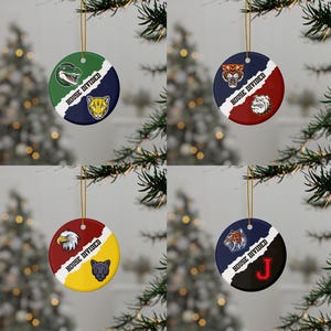 Customized House Divided Ornament | Sports Team Christmas Ornament | Football Team Ornament | College Team Ornament, Personalized ornament