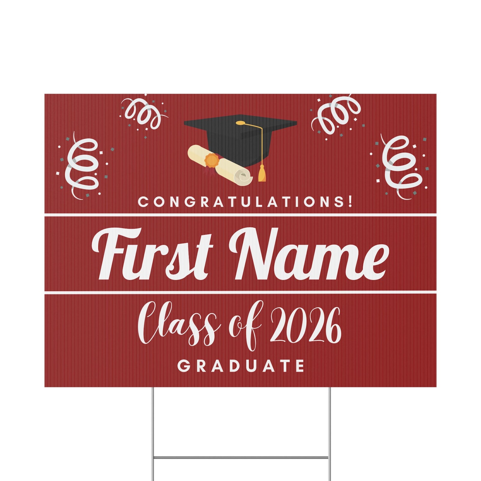 Large Sign Graduate College Graduate Yard Sign, Custom Yard Sign, Graduate 2026 Sign ...