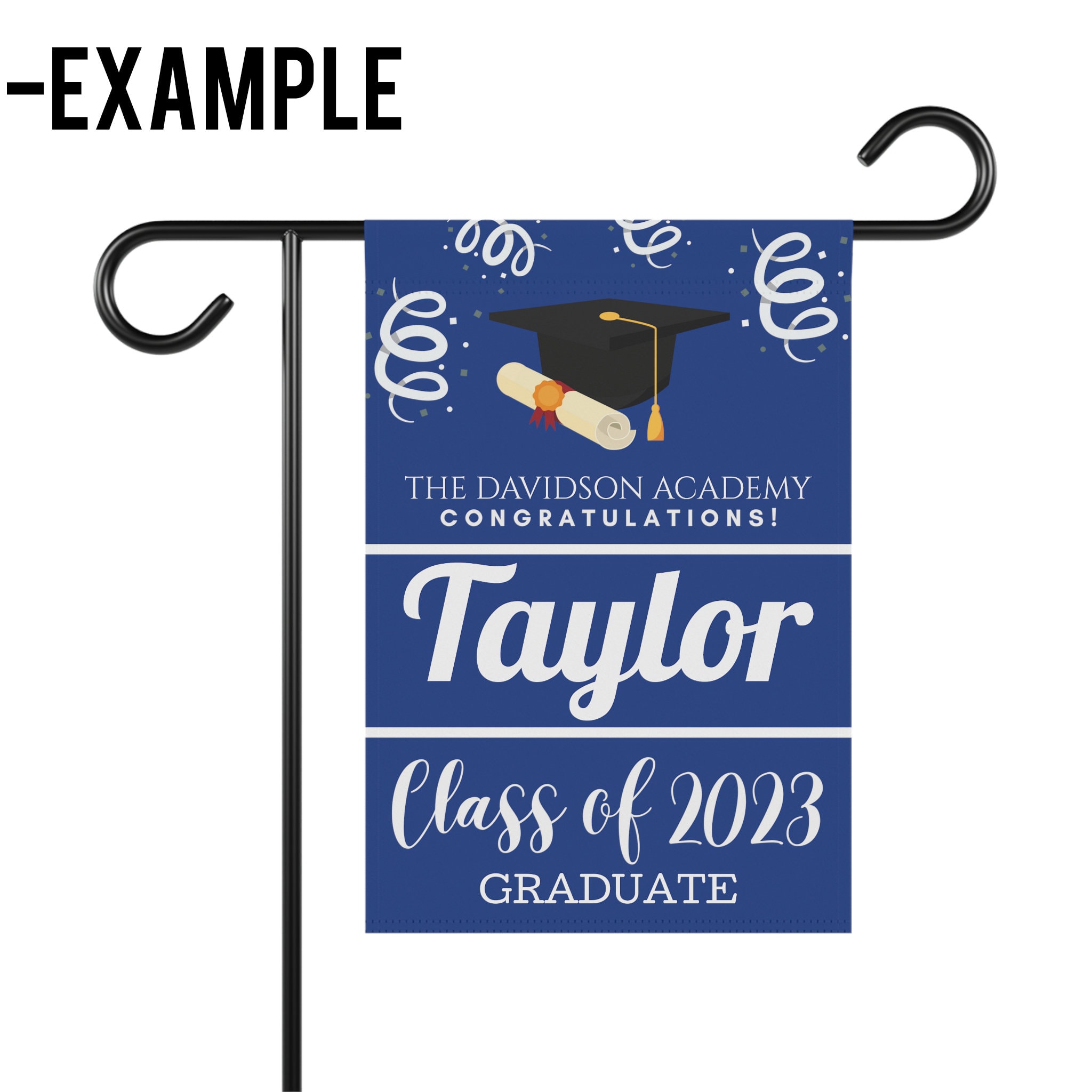 Custom High School Graduation Flag, Custom High School Sign, HS ...
