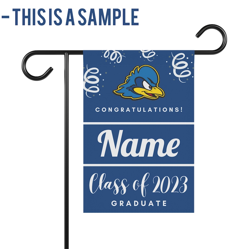 Custom Graduation Flag, Graduate Yard Sign, College Grad Flag, College Class of 2024 Grad Flag, Personalized College Yard Flag zdjęcie 4