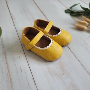 Chaussures bébé chaussures baptême chaussures rampantes ballerines antidérapantes cadeau naissance Gelb