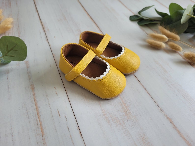 Chaussures bébé chaussures baptême chaussures rampantes ballerines antidérapantes cadeau naissance Gelb