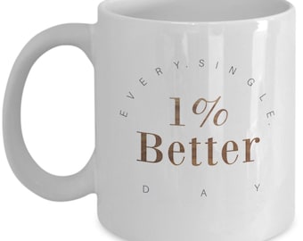 Atomic Habits Book | 1% Better gift mug