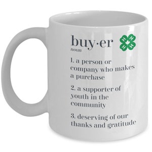 Customized 4H Buyers Thank You Gift Mug, 4H Merchandise, 4H Things