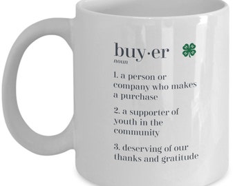 Customized 4H Buyers Thank You Gift Mug, 4H Merchandise, 4H Things, 4H Buyers Gift