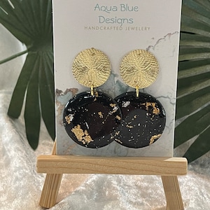 Spring jewelry/summer jewelry/Clay jewelry/Polymer clay earring/bougie/trending now/handmade/women&#39;s gift/unique jewelry/black earrings
