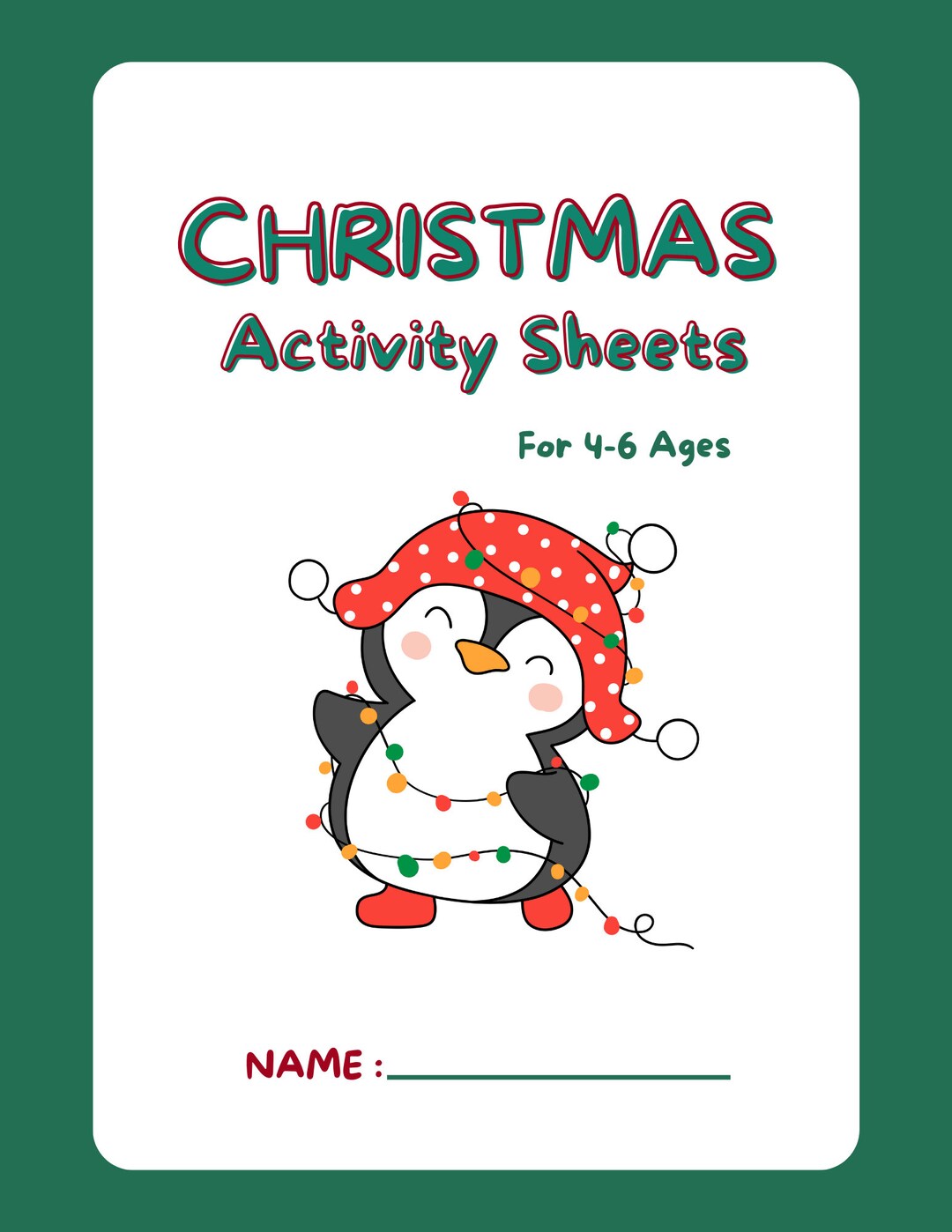 Children s Christmas Activity Sheets Christmas Digital Etsy