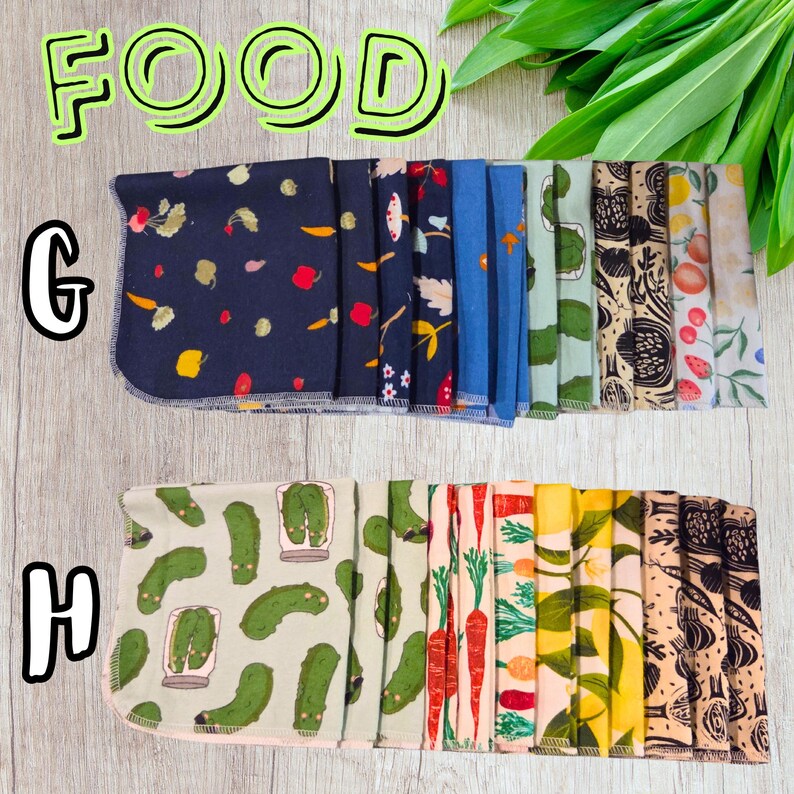 Reusable Cotton Flannel Towels: Paperless Kitchen Wipes (12x12) Bild 5