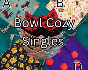 Reversible Bowl Cozy: Handmade Cotton Hot And Cold Pot Holder