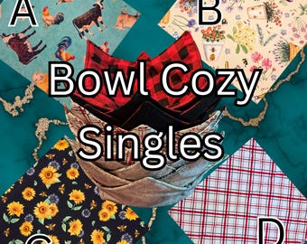 Reversible Bowl Cozy: Handmade Cotton Hot And Cold Pot Holder