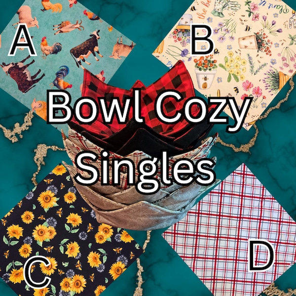 Reversible Bowl Cozy: Handmade Cotton Hot And Cold Pot Holder