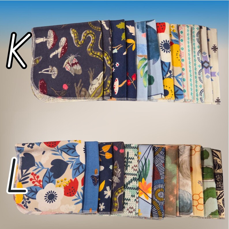Reusable Cotton Flannel Towels: Paperless Kitchen Wipes (12x12) Bild 7