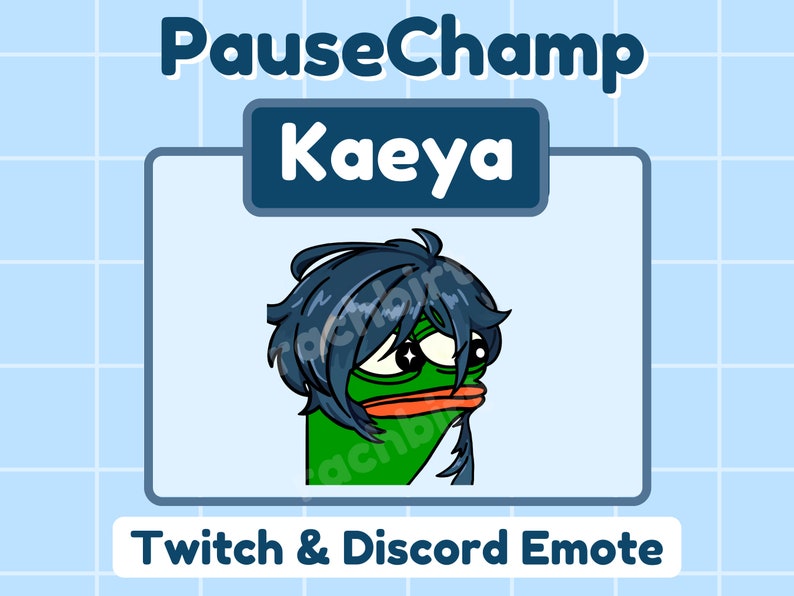 Genshin Impact Pausechamp Kaeya Emote for Twitch & Discord Etsy Canada